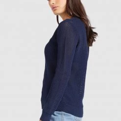 Billig 🔥 Khujo COSIMA - Strickpullover - Dark Blue, Damen 💯 -khujo Verkaufsladen 73ad7a8d948b437280cd3f8c5b5637b3