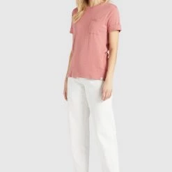 Rabatt 😉 Khujo ALLMUT - T-Shirt Basic - Pink, Damen 😉 -khujo Verkaufsladen 75d15fabcc68430cac58a067930d12cf