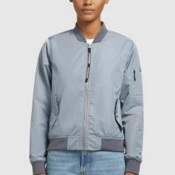 Blitzangebot 😀 Khujo STENCE - Bomberjacke - Blaugrau Hell, Damen ❤️