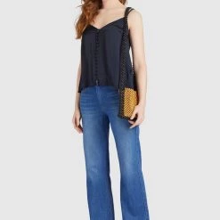 Billig ⭐ Khujo SUGAR - Bluse - Dark Blue, Damen 🧨 -khujo Verkaufsladen 772c5825dc444e369741eedf0c556c9c