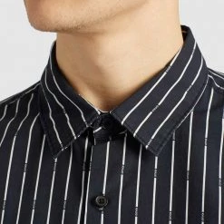 Auslauf 😍 Khujo WAITE - Hemd - Schwarz Gestreift, Herren ⭐ -khujo Verkaufsladen 7b12f3650cae498b952a4aa98ed9a3ff