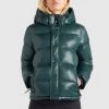 Billig 🌟 Khujo CAMILLE - Winterjacke - Dunkelgrün Glänzend, Damen 🥰