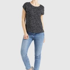 Schlussverkauf ✔️ Khujo TALAJA - T-Shirt Print - Schwarz-weiß Gemustert, Damen 🔔 -khujo Verkaufsladen 7fe0db58d07542c6a981bd7043ba5588