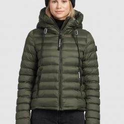 Aktion 🛒 Khujo LOVINA2 SHINE - Übergangsjacke - Dunkeloliv, Damen ❤️
