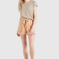 Angebote ✔️ Khujo BABSI - T-Shirt Print - Weiß Ocker Gestreift, Damen ✨ -khujo Verkaufsladen 8893a943c8a640e5ab1a2baac5bdbbc4