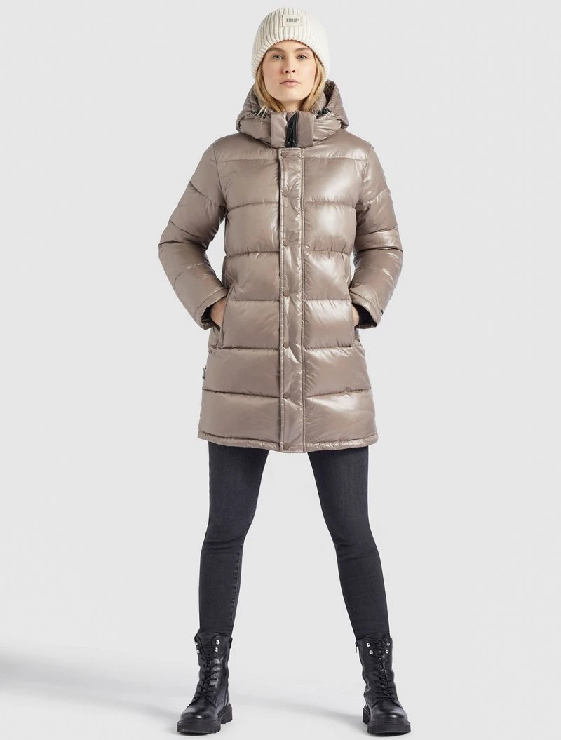 Auslauf 🌟 Khujo WENCKE SHINY - Wintermantel - Taupe Glänzend, Damen 👏 2 Auslauf 🌟 Khujo WENCKE SHINY - Wintermantel - Taupe Glänzend, Damen 👏 – Bild 2
