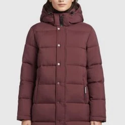 Am billigsten 😉 Khujo WENCKE MATT - Wintermantel - Weinrot, Damen 🔥