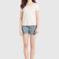 Coupon ⭐ Khujo PERGOLA - T-Shirt Basic - Apricot, Damen ❤️