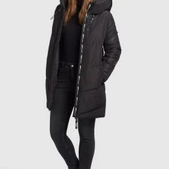 Budget 👏 Khujo JORDIS - Wintermantel - Schwarz, Damen 👍 -khujo Verkaufsladen 8cb45884ae954bc9b954260c2433a915