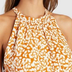 Brandneu 🔔 Khujo KELSA - Freizeitkleid - Ocker Geblümt, Damen 👍 -khujo Verkaufsladen 8cc0b09def3648b095c6645d6cccf601