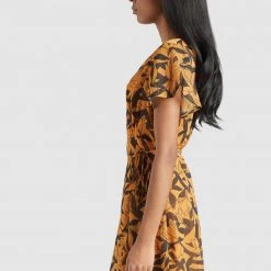 Bestes Angebot 🎁 Khujo VARVARA - Freizeitkleid - Orange/black, Damen 😍 -khujo Verkaufsladen 8f16a140994540e68f217c94423cba8f