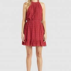 Bester Verkauf 🧨 Khujo KELSA - Freizeitkleid - Rot Geblümt, Damen 🤩 -khujo Verkaufsladen 8fa03e25941346139dd7f41080004752