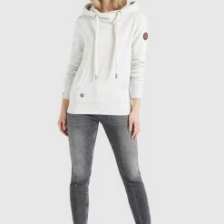 Neu 👏 Khujo FANCI - Kapuzenpullover - Hellgrau Meliert, Damen 🥰