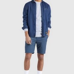 Neu 🔔 Khujo POSTO - Hemd - Denim Blau, Herren ❤️ -khujo Verkaufsladen 93a6a5563bce4d8b9615ea8af5e87971