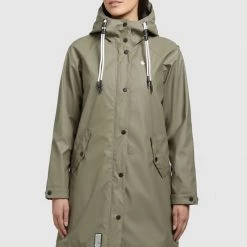 Besorgen 😀 Khujo ODELIE - Regenjacke / Wasserabweisende Jacke - Graugrün, Damen 🛒