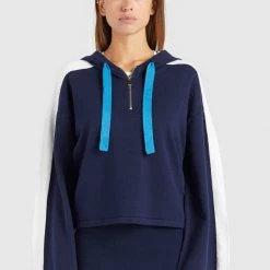 Rabatt 🎉 Khujo ZENGINA - Kapuzenpullover - Blue/white, Damen ✔️