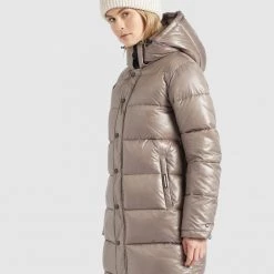 Auslauf 🌟 Khujo WENCKE SHINY - Wintermantel - Taupe Glänzend, Damen 👏