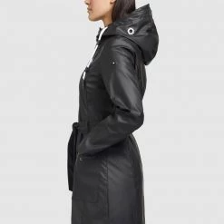 Schlussverkauf 💯 Khujo GLENNA - Regenjacke / Wasserabweisende Jacke - Schwarz, Damen 👍 -khujo Verkaufsladen 99759c5ff28c49b7ac49d04be145cebc