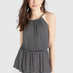 Rabatt 😍 Khujo VALDA - Top - Schwarz-weiß Gestreift, Damen 😀 -khujo Verkaufsladen 9ad14aff73d54477ae9192955bd865b5