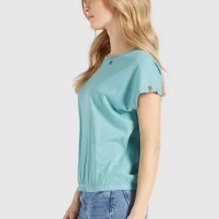 Bester Verkauf 💯 Khujo MARIKA - T-Shirt Print - Aqua Meliert, Damen ❤️ -khujo Verkaufsladen 9bcc1c40abd54b39ad0b5f9aaa706adb