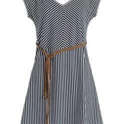 Bestes Angebot 👍 Khujo LEIFA - Freizeitkleid - Dunkelblau-weiß Gestreift, Damen 👍 -khujo Verkaufsladen 9d068a2c6e13419593aa845c5c1b1c09