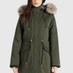 Blitzangebot 🎉 Khujo HARUNA - Wintermantel - Dunkeloliv, Damen 👏