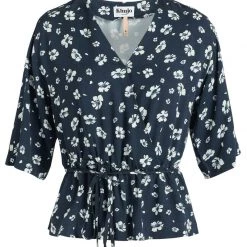 Billig ⌛ Khujo RINALDA - Bluse - Blau Weiß Geblümt, Damen 💯 -khujo Verkaufsladen a09bf80e6b2d449fabea5125364b5577