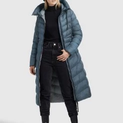 Budget 😀 Khujo INGRAM SHINE - Wintermantel - Blaugrau, Damen 🔥 -khujo Verkaufsladen a460d13d77374667b9ce353a28256f03