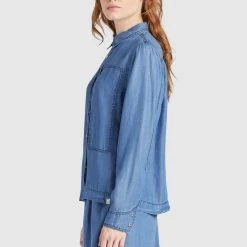 Coupon ⭐ Khujo ESAIA - Hemdbluse - Denim Blue, Damen 🛒 -khujo Verkaufsladen a79e08009dc44f6a848d974de089153b