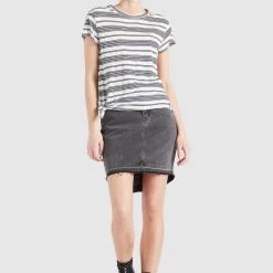 Bestes Angebot 👍 Khujo MATAMA - T-Shirt Print - Naturweiß-dunkelblau Gestreift, Damen 🤩 -khujo Verkaufsladen a875c53de5994fd9a9f61385164a0bc3