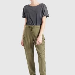 Aktion 🔥 Khujo JOSLIN - Cargohose - Khaki Gewaschen, Damen 😀