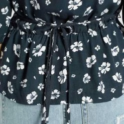 Billig ⌛ Khujo RINALDA - Bluse - Blau Weiß Geblümt, Damen 💯 -khujo Verkaufsladen ac44354832f5410aa54985aeb31a37aa