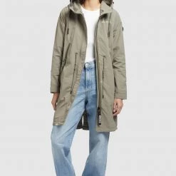 Budget 😉 Khujo ADDA - Parka - Graugrün, Damen 🥰 -khujo Verkaufsladen b03816d7eae14bd9a80e884e34c76c21