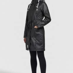 Schlussverkauf 💯 Khujo GLENNA - Regenjacke / Wasserabweisende Jacke - Schwarz, Damen 👍 -khujo Verkaufsladen b19329b371c34098868b691d47b43cd7