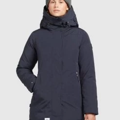 Coupon 🧨 Khujo KANDA - Wintermantel - Dark Blue, Damen 👏