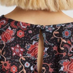 Neu ⭐ Khujo LERATO - Bluse - Dunkelblau Gemustert, Damen 🔥 -khujo Verkaufsladen b98445b6e6474b1f9dd3c94b1582060d