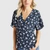 Coupon 🧨 Khujo GIOVANNA - Bluse - Blau-weiß Geblümt, Damen ❤️