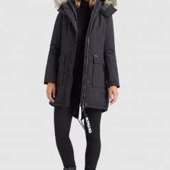 Brandneu 😀 Khujo ATHENA - Parka - Schwarz, Damen ⌛