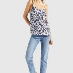 Besorgen 😉 Khujo ELLEN - Bluse - Dunkelblau Weiß Geblümt, Damen 🎁 -khujo Verkaufsladen bdfbd8b310f1460aa3ca7df9791d7028