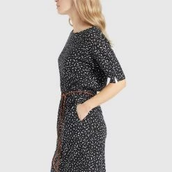 Besorgen 🎉 Khujo GABY - Jerseykleid - Schwarz-weiß Gemustert, Damen 👍 -khujo Verkaufsladen be1d41f7ff1049ea94c8094cda20cdf7