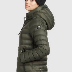 Aktion 🛒 Khujo LOVINA2 SHINE - Übergangsjacke - Dunkeloliv, Damen ❤️ -khujo Verkaufsladen bf1adb6688124e64828878523ea07955