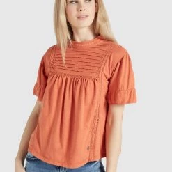 Bestpreis 😀 Khujo TINCA - Bluse - Terrakotta, Damen 🥰