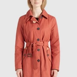 Bestes Angebot 🧨 Khujo AURORA - Trenchcoat - Rot, Damen 🥰