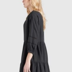 Coupon 💯 Khujo CREPES - Freizeitkleid - Schwarz, Damen 😀 -khujo Verkaufsladen c116bc2943924f01873f15d9d6cf52aa