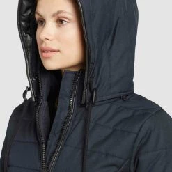 Brandneu 🥰 Khujo SHINE2 STRUCTURED - Wintermantel - Dunkelblau, Damen ✨ -khujo Verkaufsladen c1a10e89b57e42f29d075fb9083f2346