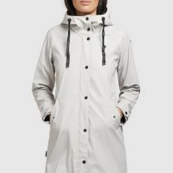 Blitzangebot 🤩 Khujo ODELIE - Regenjacke / Wasserabweisende Jacke - Hellgrau, Damen 👏