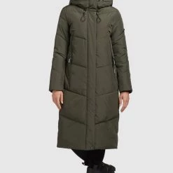 Blitzangebot 🌟 Khujo SONJE3 - Wintermantel - Dunkeloliv, Damen 👏
