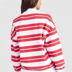 Bestpreis 💯 Khujo APONA - Sweatshirt - Rot-weiß Gestreift, Damen 🔔 -khujo Verkaufsladen c34266a751d04618acc8f1f9f5304c84