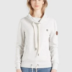 Angebote 🤩 Khujo TEMPA - Kapuzenpullover - Hellgrau Meliert, Damen ❤️