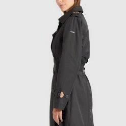 Coupon 👏 Khujo AMELE - Trenchcoat - Schwarz, Damen 😍 -khujo Verkaufsladen c5eaf202bb8844459a8a1ed77ab283ed